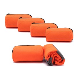 5 x Car Safety Vest Orange Adult One Size EN 20471 Orange Roll Bag