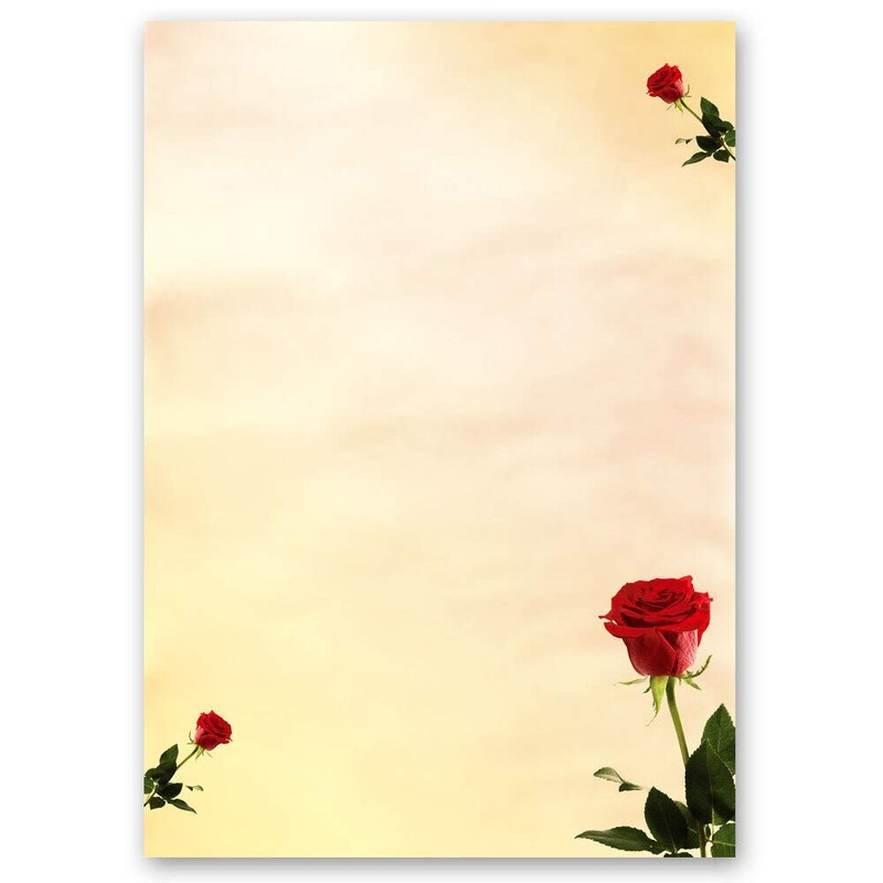 Writing Paper Set 40 Pieces Rose Design Baccara Roses 20