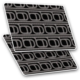 Rectangle Stickers (Set of 2) 10cm - Railway Tracks Transport Train Track Laptop Tablet Luggage Scrapbook #16580
