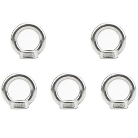 5 Pcs Lifting Eye Nuts, Stainless Steel M10 Eye Nut, Femal Threaded Hardware Fastener Nuts