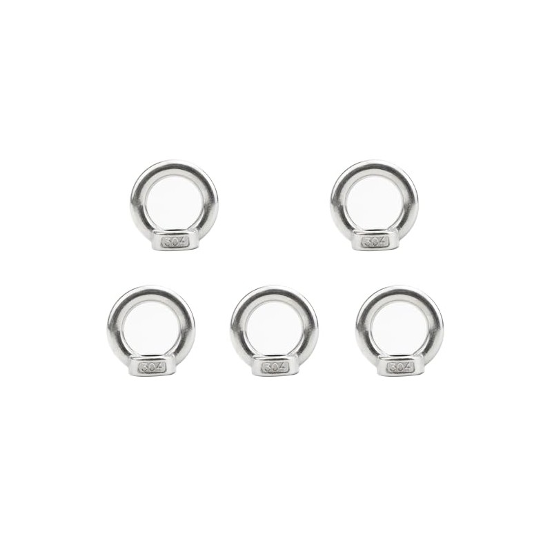 5 Pcs Lifting Eye Nuts, Stainless Steel M10 Eye Nut,