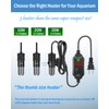 AquaMiracle Adjustable 20W Small Aquarium Heater Submersible Fish Tank Heater