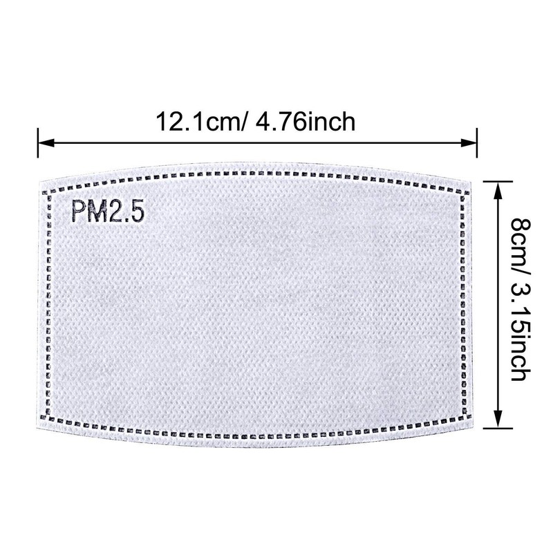 Bubbacare 100 Pcs Activated Carbon PM2.5 Filter Paper 5 Layers