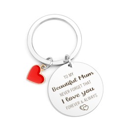 QONCV Mothers Day Gifts for Mum, Best Mum Mother Mummy Mom Keyring Birthday Christmas Mothersday Day Valentines Gifts from Daughter Son Presents Ideas