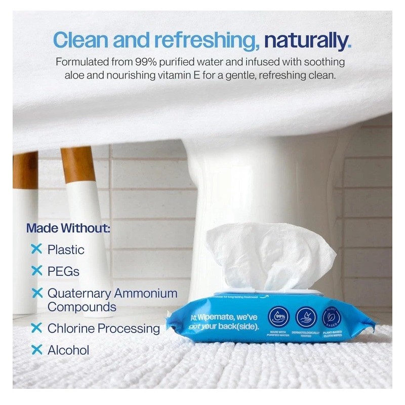 Wipemates Wipemate Flushable Wipes 126 Count Minty Fresh