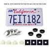 LivTee Rustproof License Plate Screws for Securing License Plates Frames