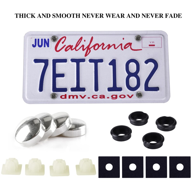 LivTee Rustproof License Plate Screws for Securing License Plates Frames