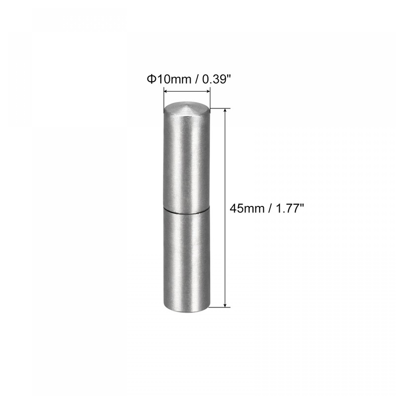 sourcing map 6 Pairs Weldable Barrel Hinges Male to Female