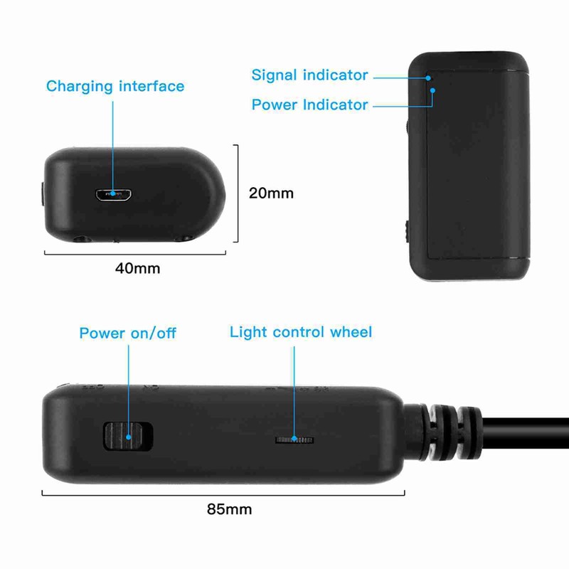 5.5mm Industrial Endoscope WiFi Borescope Inspection Camera Built in 6