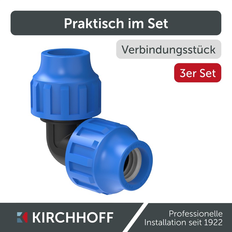 Kirchhoff Fitting Connection Angle 90° | Plastic | 25 x