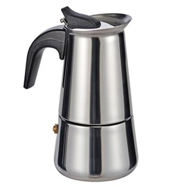 Haushalt International Stainless Steel Espresso Maker for 2 Cups Espresso with Plastic Handle 14072
