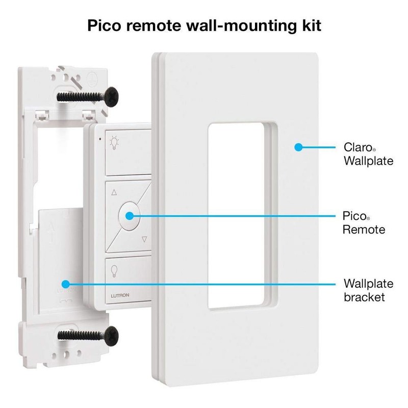 Lutron Caséta Wireless Pico Smart Remote Wall-Mounting Kit | PJ2-WALL-WH-L01