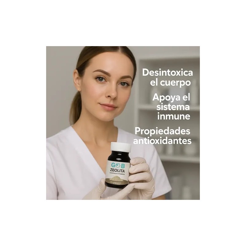 Zeolita Polvo - Go3b - 60 Cápsulas - Suplemento Alimenticio