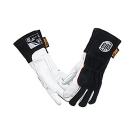 SÜA® - Performance MIG/Stick Welding Gloves - Lambskin and Black Suede Leather - Full Cotton Fleece Lining - Size M - (2 Pairs)