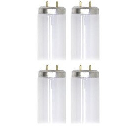 GE (4 Tubes) 93904 Linear T8 Fluorescent Straight Lamp, 28 Watt, 5000K Cool White, 48 inch, Ecolux, Starcoat Fluorescent Tube