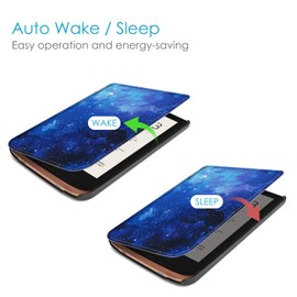 Fintie Case for Pocketbook Touch HD 3 / Touch Lux 5/4 / Basic Lux 4/3/2 and Pocketbook Color E-Reader - Ultra Thin Case with Auto Sleep/Wake, Magnetic Closure, Starry Sky