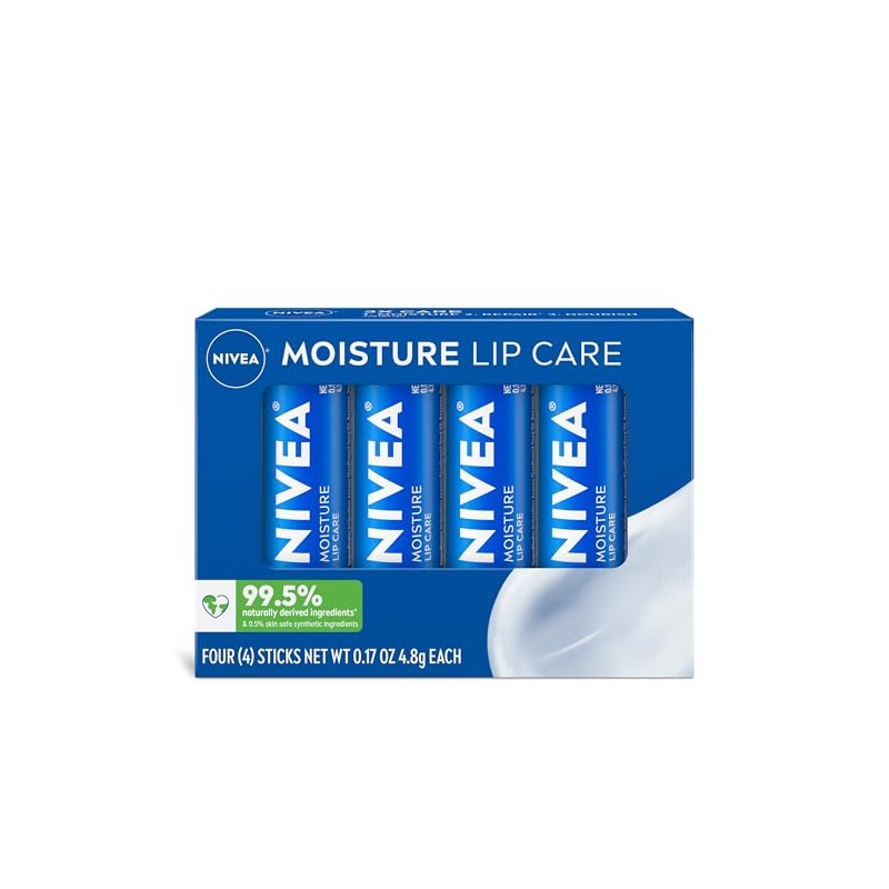NIVEA Moisture Lip Care - Unisex Intensively Moisturizing Balm -