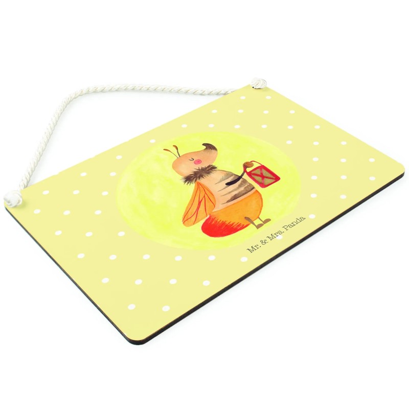 Mr. & Mrs. Panda A4 Decorative Sign Fireflies Yellow Pastel