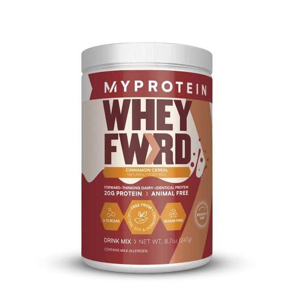 Myprotein® - WHEY Forward - Animal Free Whey Protein Powder Drink Mix - Support Muscle Recovery - Vegan Friendly - Lactose, Sugar Free - Dairy Identical Protein - Cinnamon Cereal 1.09 Lb (20 Servings)
