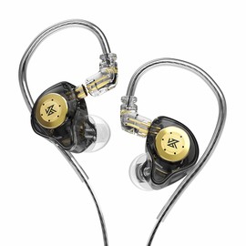 KZ EDX Pro 1DD In-Ear Earphones, Equipped with 10mm Upgraded Dynamic Driver, Recabled, 3.5mm Plug and QDC Like Connector, Deep Bass, Ergonomic Design, Dedicated Tuning Technology, Easy to Drive, HIFI