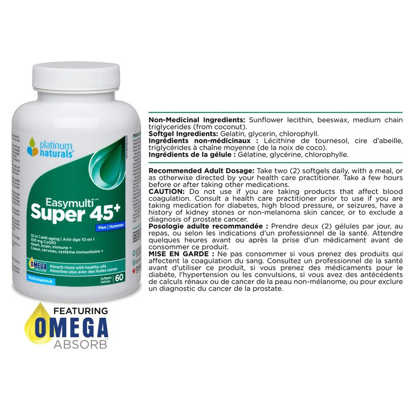 PLATINUM Super Easymulti 45+ For Men ( 120 sgelsl)