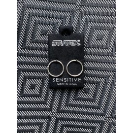 STUDEX Sensitive 925 Silver 18G 1/2” Endless Hoops