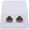 Menewstart Phone Jack Surface Mount Splitter Box, White, 3 Pack,