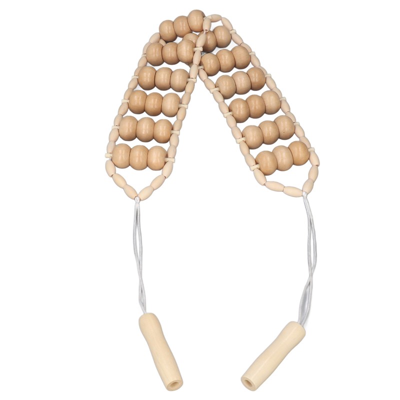 Back Massager Roller Rope Wood Back Roller Massage Manual Relief