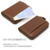 GROOVEGEAR ggs-1003 Round Zipper Coin Case, Small Wallet, Leather, Coin