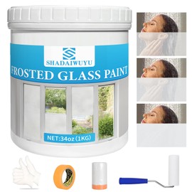 Frosted Glass Paint for Windows,35oz Privacy Windows Paint, Waterproof & UV Resistant,Window Tint for Home,Bathroom,Kitchens,Sliding Door,Offices in Glass Surfaces