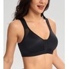Lemorosy Front Closure Full Coverage Posture Bra Wireless Back Support