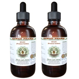 Boldo Alcohol-Free Liquid Extract, Boldo (Peumus boldus) Dried Leaf Glycerite Hawaii Pharm Natural Herbal Supplement 2x2 oz
