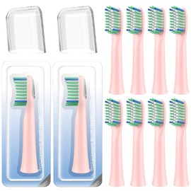 10 Pack Toothbrush Replacement Heads Compatible with Rtauys M5 Sonic Electric Toothbrush (Pink, 10 Count(Pack of 1))