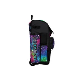 Boombah Rolling Superpack 2.0 Baseball/Softball Gear Bag - 23-1/2" x 13-1/2" x 9-1/2" - Galaxy Multi - Telescopic Handle - Holds 4 Bats - Wheeled Version
