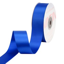 VATIN Double Face Royal Blue Satin Ribbon 1" Continuous 50 Yards,Blue Polyester Fabric Ribbon use for Bows Bouquet, Gift Wrapping, Floral Arrangement Wedding Decoration