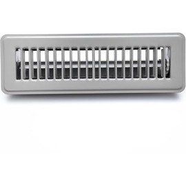 HVAC Premium 3" X 10" Floor Register with Louvered Design - Heavy Duty Rigid Floor Air Supply with Damper & Lever - Outer Dimensions [ 4.5 X 11.5] - Light Grey