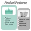 Foldable Small Plastic Baskets with Lids and Handles for Organizing,Collapsible