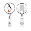 Atlantic Puffin Round ID Badge Key Card Tag Holder Badge