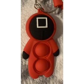 Unbranded Squid Game Characters Key Chains Rubber Figures Sensory Pop it Toy New Set Of 5