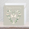 Second Ave Flower Heart Anniversary Square Card Partner Wife Husband