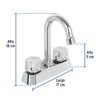 Foset Basic MP-060, Mezcladora plástica para lavabo, cuello tipo bar,