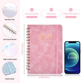 Vinddoor 2025 Planner Weekly and Monthly, 2025 Daily Planner January 2025 - December 2025, 2025 Planners for Women or Men with Calendar Book Planners