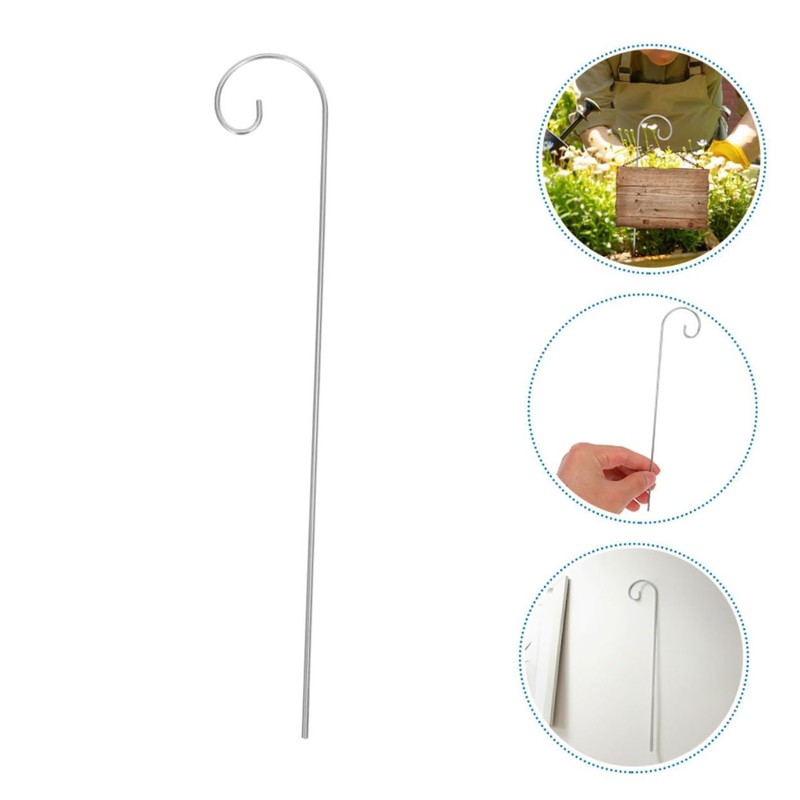 VINTORKY Elegant Shepherd Hooks 10 Pack Metal Garden Hanger Lantern