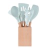 9PCS/Set Silicone Cooking Utensils Kitchenware Blue Kitchen Tool (Storage Bucket
