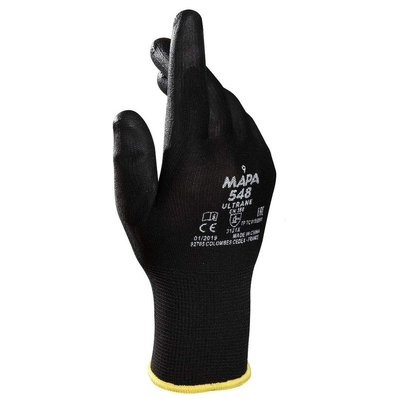 Ultrane 548 Black Work Gloves Mens and Womens, Construction, Mechanics,