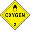 Accuform MPL204CT25 PF-Cardstock Hazard Class 2 DOT Placard, Legend "Oxygen