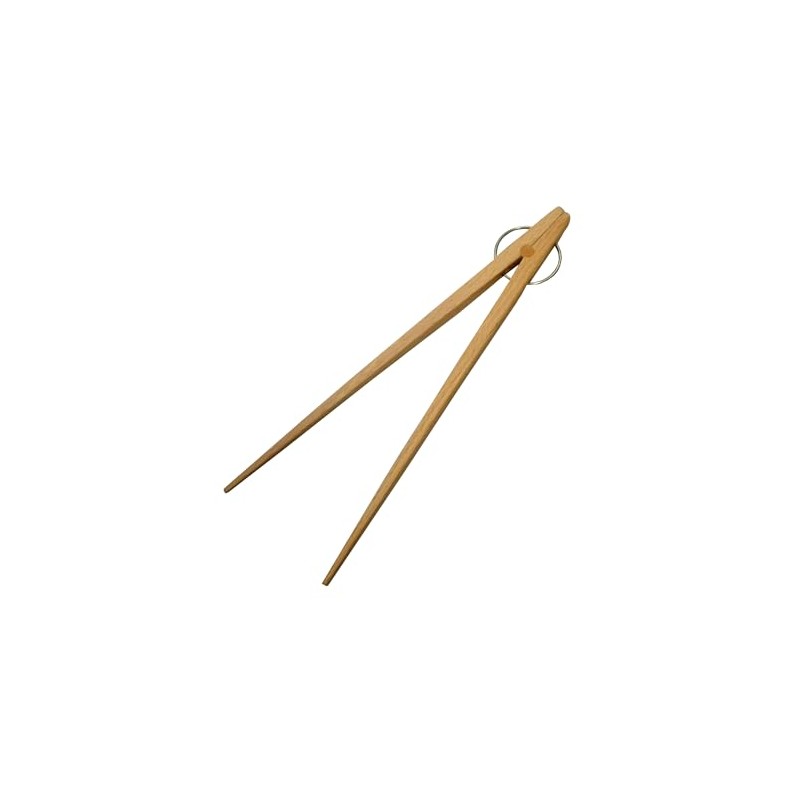 Natural Wood, Easy to Grip, Chopsticks Tongs, Cooking Tongs, Approx.