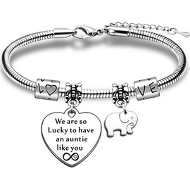 TTOVEN Mothers Day & Birthday Auntie Bracelet Gifts From Niece Nephew