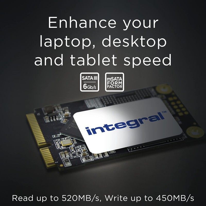 Integral 128GB mSATA Internal SSD for PC and Laptop, up