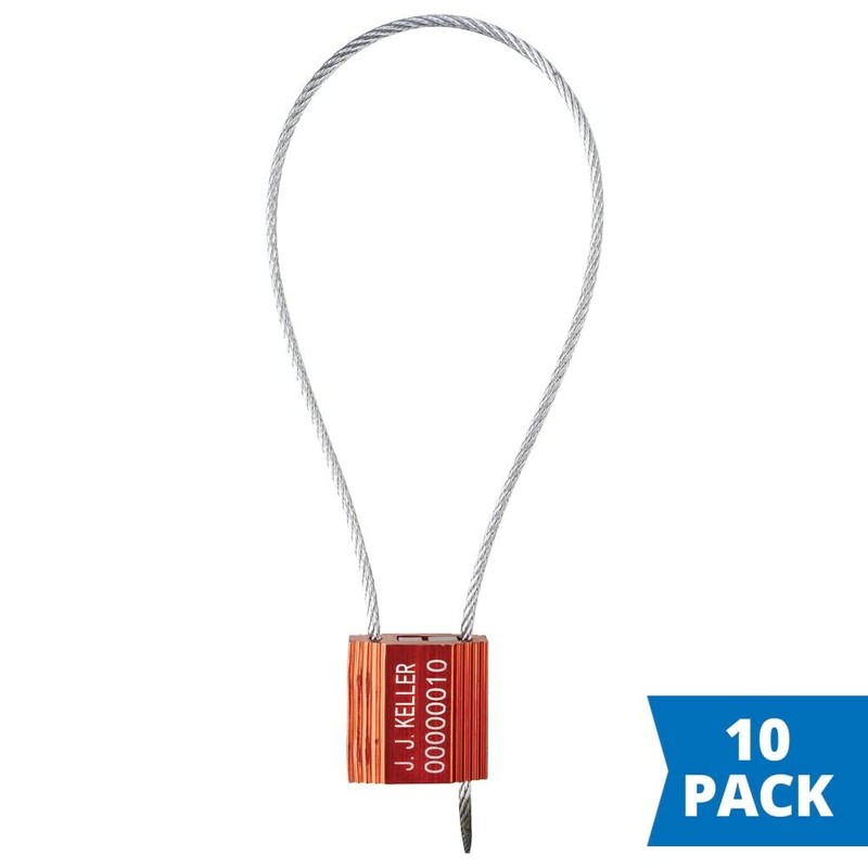 Steel Security 2.5MM Cable Seals Pull Tight with Aluminum Lock
